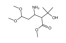 3-Amino-2-(1-hydroxy-1-methyl-ethyl)-5,5-dimethoxy-pentanoic acid methyl ester Structure