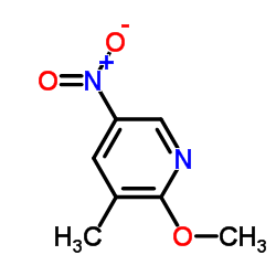 2-甲氧基-5-硝基-3-甲基吡啶结构式