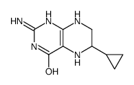 2-amino-6-cyclopropyl-5,6,7,8-tetrahydro-1H-pteridin-4-one结构式