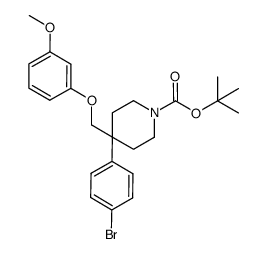 4-(4-bromo-phenyl)-4-(3-methoxy-phenoxymethyl)-piperidine-1-carboxylic acid tert-butyl ester Structure