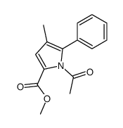 methyl 1-acetyl-4-methyl-5-phenylpyrrole-2-carboxylate Structure