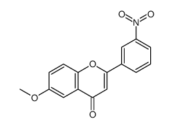 6-methoxy-2-(3-nitrophenyl)chromen-4-one Structure