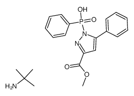 tert-Butylammonium-(phenyl(3-methoxycarbonyl-5-phenyl-1-pyrazolido)phosphonat)结构式