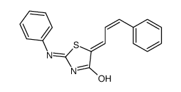 2-anilino-5-cinnamylidene-1,3-thiazol-4-one结构式