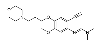 N'-[2-cyano-5-methoxy-4-(3-morpholin-4-ylpropoxy)phenyl]-N,N-dimethylmethanimidamide结构式