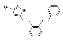 5-[2-(2-phenylmethoxyphenyl)ethyl]-1H-pyrazol-3-amine结构式