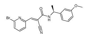 (S,E)-3-(6-bromopyridin-2-yl)-2-cyano-N-(1-(3-methoxyphenyl)ethyl)acrylamide Structure