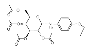 tetra-O-acetyl-N-(4-ethoxy-phenyl)-D-glucopyranosylamine Structure