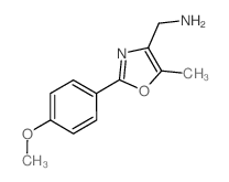 {[2-(4-Methoxyphenyl)-5-methyl-1,3-oxazol-4-yl]-methyl}amine结构式