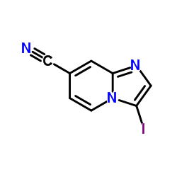 3-Iodoimidazo[1,2-a]pyridine-7-carbonitrile结构式