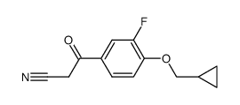 3-(4-cyclopropylmethoxy-3-fluoro-phenyl)-3-oxo-propionitrile结构式