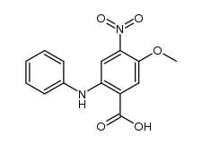 2-anilino-5-methoxy-4-nitro-benzoic acid Structure