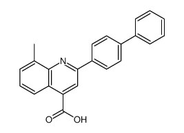 2-([1,1'-biphenyl]-4-yl)-8-methylquinoline-4-carboxylic acid structure