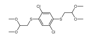 1,4-dichloro-2,5-bis-(2,2-dimethoxy-ethylsulfanyl)-benzene Structure