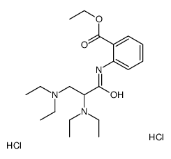 [2-diethylammonio-1-[(2-ethoxycarbonylphenyl)carbamoyl]ethyl]-diethyl- azanium dichloride structure