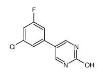 5-(3-chloro-5-fluorophenyl)-1H-pyrimidin-2-one结构式