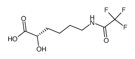 (S)-2-hydroxy-6<(trifluoroacetyl)amino>hexanoic acid结构式