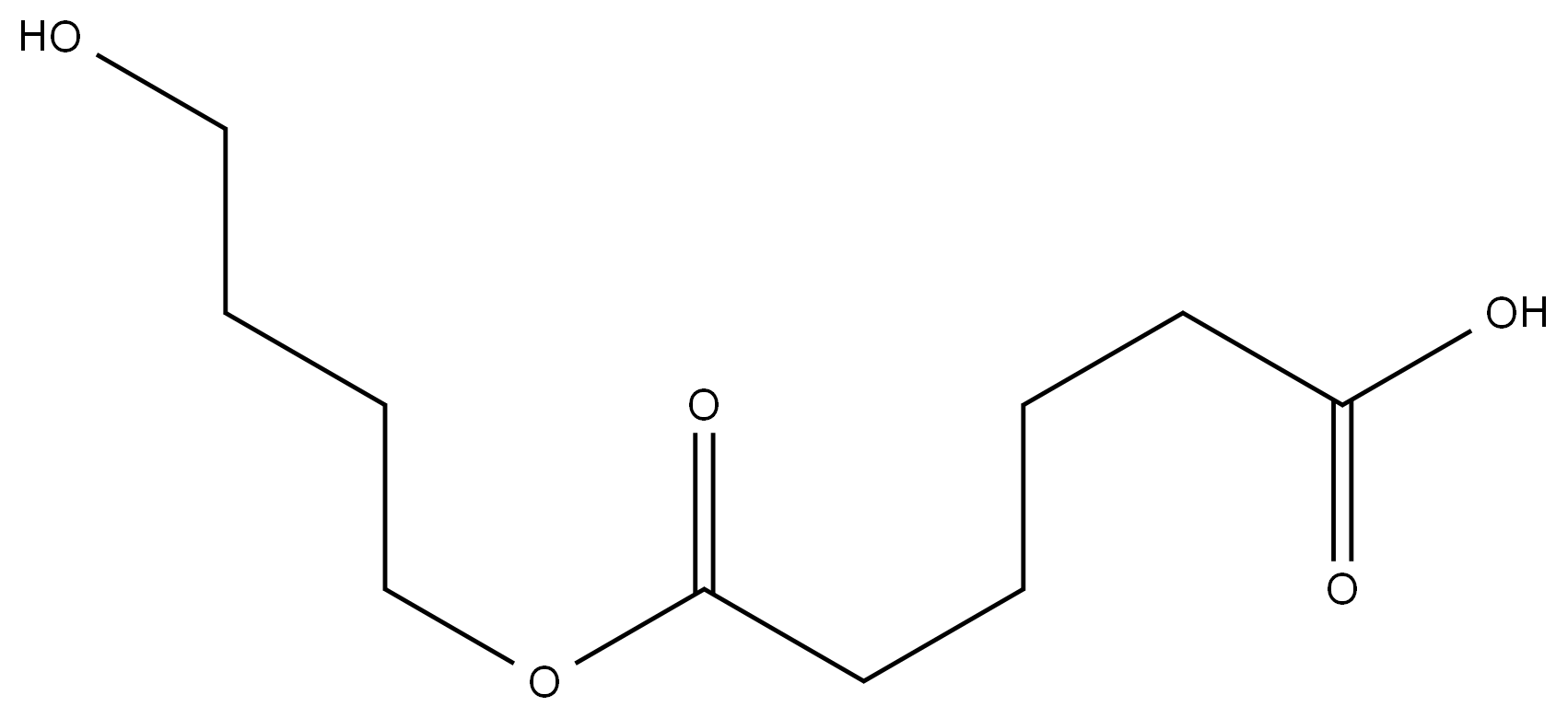 Hexanedioic Acid Mono(4-hydroxybutyl) Ester Structure