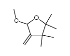 2,2,3,3-Tetramethyl-4-methylene-5-methoxytetrahydrofuran结构式