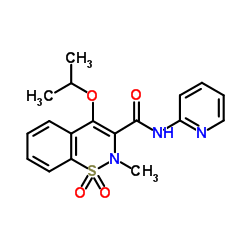 4-Isopropoxy-2-methyl-N-(2-pyridinyl)-2H-1,2-benzothiazine-3-carboxamide 1,1-dioxide结构式