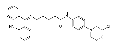 5-(acridin-9-ylamino)-N-[4-[bis(2-chloroethyl)amino]phenyl]pentanamide结构式