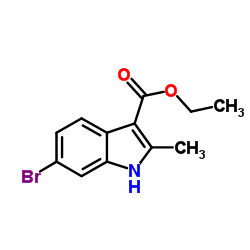 Ethyl 6-bromo-2-methyl-1H-indole-3-carboxylate结构式