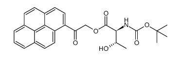 tert-butyl (1S,2S)-1-((2-oxo-2-(pyren-3-yl)ethoxy)carbonyl)-2-hydroxypropylcarbamate Structure