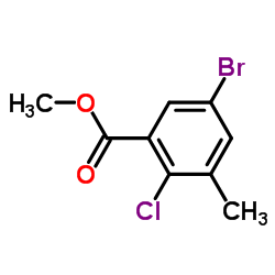 Methyl 5-bromo-2-chloro-3-methylbenzoate结构式