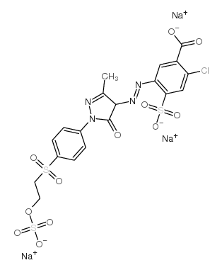 trisodium 2-chloro-5-[[4,5-dihydro-3-methyl-5-oxo-1-[4-[[2-(sulphonatooxy)ethyl]sulphonyl]phenyl]-1H-pyrazol-4-yl]azo]-4-sulphonatobenzoate picture