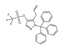 3-allyl-4-trifluoromethanesulfonyloxy-2-trityl-2H-pyrazole Structure