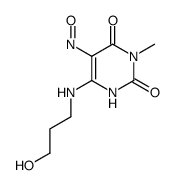 6-<(3-hydroxypropyl)amino>-3-methyl-5-nitrosopyrimidine-2,4(1H,3H)-dione Structure