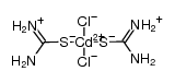 dichlorobis(thiourea-S)cadmium Structure