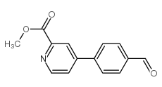 4-(2-(Methoxycarbonyl)pyridin-4-yl)benzaldehyde结构式