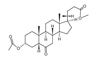 3α-acetoxy-6-oxo-5β-cholan-24-oic acid methyl ester Structure