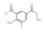 3-碘-4-甲基-5-硝基苯甲酸甲酯结构式