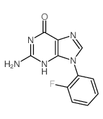 2-amino-9-(2-fluorophenyl)-3H-purin-6-one structure