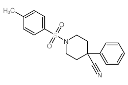 4-PHENYL-1-(P-TOLYLSULPHONYL)PIPERIDINE-4-CARBONITRILE structure