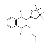 2-butyl-3-(4,4,5,5-tetramethyl[1,3,2]dioxaborolan-2-yl)[1,4]naphthaquinone Structure