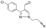 3-[3-(4-氯苯基)-4-甲酰基-1H-吡唑-1-基]丙腈结构式