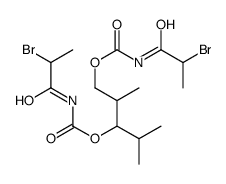 [3-(2-bromopropanoylcarbamoyloxy)-2,4-dimethylpentyl] N-(2-bromopropanoyl)carbamate Structure