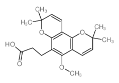 2H,8H-Benzo[1,2-b:3,4-b']dipyran-6-propanoicacid, 5-methoxy-2,2,8,8-tetramethyl- Structure