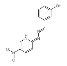 Benzaldehyde,3-hydroxy-, 2-(5-nitro-2-pyridinyl)hydrazone结构式