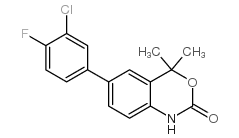 6-(3-氯-4-氟苯基)-4,4-二甲基-1H-苯并[d][1,3]噁嗪-2(4h)-酮结构式