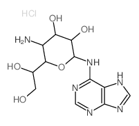 Heptopyranosylamine,4-amino-4-deoxy-N-purin-6-yl-, dihydrochloride (7CI,8CI) structure