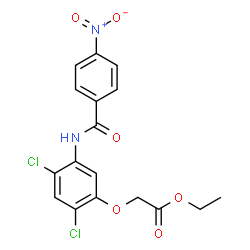 ETHYL 2-(2,4-DICHLORO-5-[(4-NITROBENZOYL)AMINO]PHENOXY)ACETATE structure