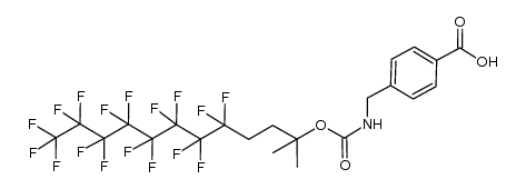 4-[(4,4,5,5,6,6,7,7,8,8,9,9,10,10,11,11,11-heptadecafluoro-1,1-dimethylundecyloxycarbonylamino)-methyl]benzoic acid Structure