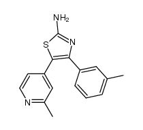 [4-(3-methylphenyl)-5-(2-methyl-4-pyridyl)-1,3-thiazol-2-yl]amine Structure