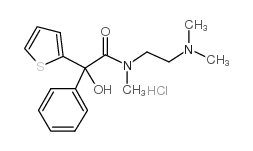 N-(2-Dimethylaminoethyl)-alpha-hydroxy-N-methyl-alpha-phenyl-2-thiophe neacetamide HCl structure