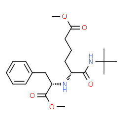 L-Phenylalanine, N-[(1R)-1-[[(1,1-dimethylethyl)amino]carbonyl]-5-methoxy-5-oxopentyl]-, methyl ester (9CI) structure