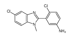 4-chloro-3-(5-chloro-1-methylbenzimidazol-2-yl)aniline结构式